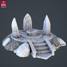 Load image into Gallery viewer, Druid Miniatures Set 2/Forest Altar Set/Faerie Circle/Tabletop Terrain/Scatter Terrain/Miniatures Terrain/Dungeons and Dragons/Pathfinder
