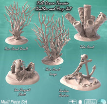 Load image into Gallery viewer, Ocean Terrain Set 3 | Ocean Scatter Terrain | Pirate | Underwater | Dungeons and Dragons | 32mm
