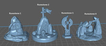Load image into Gallery viewer, Runestone | Runes | Magical Stones | Shrine - Tabletop Scatter Terrain | Dungeons and Dragons | 32mm Scale
