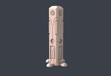 Load image into Gallery viewer, Cyberpunk Terrain Set 4 | Cyberpunk Wall w/ holes for Magnets | Cyberpunk Wall Terrain | Science Fiction Terrain | Space Terrain | 32mm
