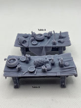 Load image into Gallery viewer, Dinner Table/Tavern/Food Tables - Tabletop Terrain | Scatter Terrain | Miniatures Terrain | Dungeons and Dragons | Pathfinder | RPG Terrain
