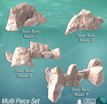Load image into Gallery viewer, Ocean Boulder Terrain Set: 32mm RPG Rocks, Dungeons and Dragons
