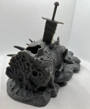 Load image into Gallery viewer, Slain Dragon Dice Tower | Dragon Dice Tower | Dungeons and Dragons Dice Tower | Beast Miniatures Dice Tower | Monster Dice Tower | DnD
