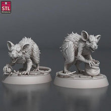 Load image into Gallery viewer, Wilderness Scavenger Pack | DnD Miniatures | Hyena Vulture Rat Miniatures | 32mm Tabletop RPG | D&amp;D Encounter
