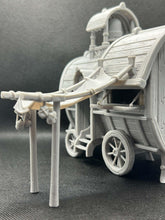Load image into Gallery viewer, Traveling Caravan Wagon Terrain Set | DnD Miniatures | Vistani Wagon | 32mm Tabletop RPG | Curse of Strahd
