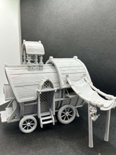Load image into Gallery viewer, Traveling Caravan Wagon Terrain Set | DnD Miniatures | Vistani Wagon | 32mm Tabletop RPG | Curse of Strahd
