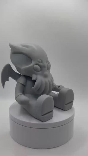 Alazif Mini Cthulhu Figure - Miniature Paint Brush Holder/Organizer - Al - Tiny Great Old One - Chibi Cthulhu