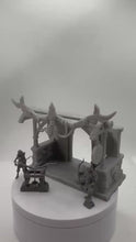 Load and play video in Gallery viewer, Bow and Arrow Maker Miniature Set | Archery Shop | Weapons Maker | Fletcher | Bow Target | Arrow Maker | Terrain | Dungeons and Dragons |RPG
