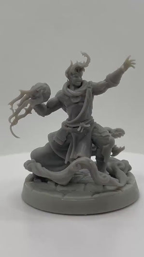 Genasi Miniature Set: 32mm Resin Miniatures for DnD/Pathfinder, Air, Water, Fire, Earth, Elemental