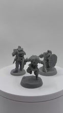 Load and play video in Gallery viewer, Hired Help NPC Pack | DnD Miniatures | Ranger Fighter Barbarian | 32mm Tabletop RPG | NPC Miniatures
