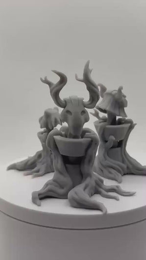 DnD Puzzle Encounter Set | Woodland Totem Puzzle Set | Druid Totem Miniatures | Magic Portal Puzzle | 32mm Tabletop RPG