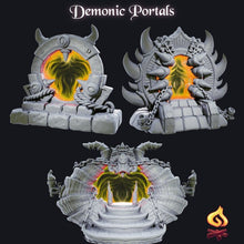 Load image into Gallery viewer, Demonic Portal/Hell Portal/Teleport/Portal Miniature - Tabletop Terrain | Dungeons and Dragons | RPG | Safehold | Portals of Atarien
