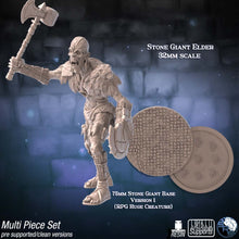 Load image into Gallery viewer, Stone Giant Miniature | Stone Giant Elder | Male Stone Giant | Female Stone Giant | Dungeons and Dragons | RPG | 32mm | Huge Creature
