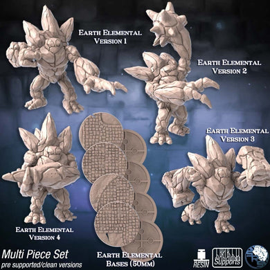 Earth Elemental | Stone Guardian | Stone Elemental | Rock Creature | Conjure Elemental | Dungeons and Dragons | RPG | 50mm base