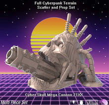 Load image into Gallery viewer, Cyberpunk Terrain Set 5 | Cyberpunk Cannon | Cyberpunk Portal | Cyberpunk Scatter Terrain | Science Fiction Terrain | Space Terrain | 32mm
