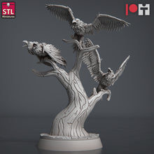 Load image into Gallery viewer, Frostgrave Hell Crow and Magmite Set | Lava Beast | Crow Swarm | Bird Swarm | Demon Crows | Mutated Crow | RPG | Dungeons and Dragons | DnD
