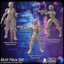 Load image into Gallery viewer, Cyberpunk Ranged Police Miniatures Set | Cops | Corporate Security | Scifi Police | Cyberpunk Adventurers | Science Fiction Miniatures | RPG
