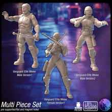 Load image into Gallery viewer, Cyberpunk Melee Police Miniatures Set | Cops | Corporate Security | Scifi Police | Cyberpunk Adventurers | Science Fiction Miniatures | RPG
