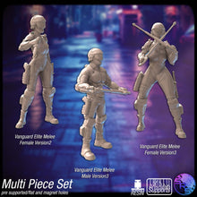 Load image into Gallery viewer, Cyberpunk Melee Police Miniatures Set | Cops | Corporate Security | Scifi Police | Cyberpunk Adventurers | Science Fiction Miniatures | RPG
